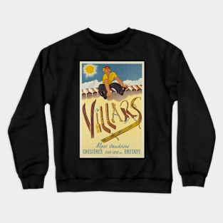 Villars - Chesières,Switzerland,Travel Poster Crewneck Sweatshirt